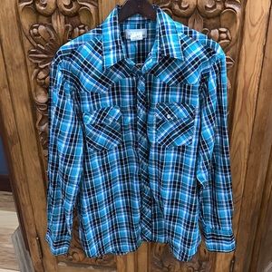 EUC Wrangler Wrancher Large western shirt